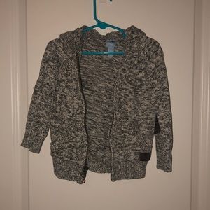 Gap grey zipper sweater with elbow patches